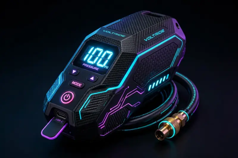 Casco MIPS con luz verde neon
